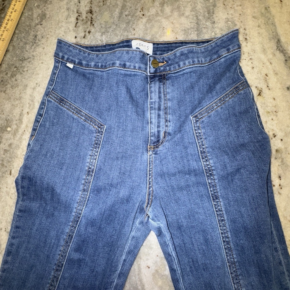 Ceros Women's Sz 32 X 30 High Rise Bootcut Jeans Western Festival